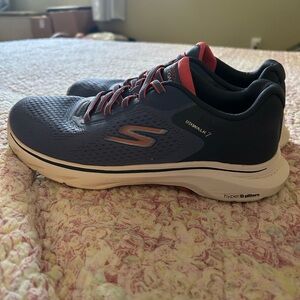 Skechers Navy and Coral Athletic Shoes
